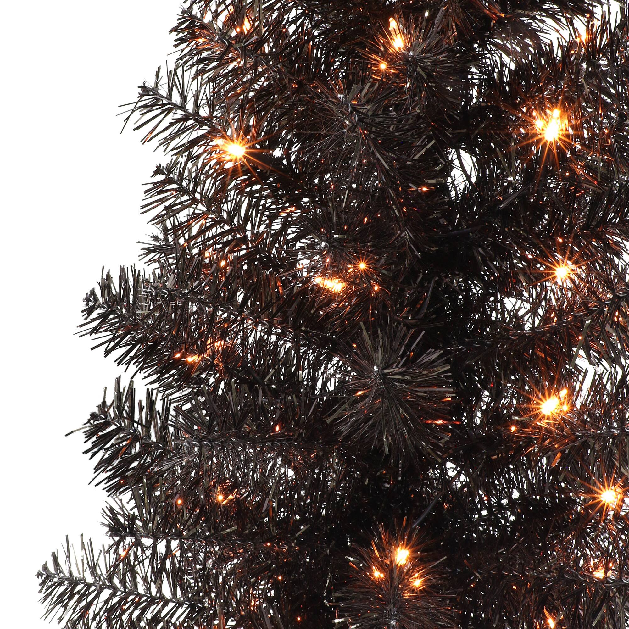 4.5ft. Pre-Lit Tinsel Artificial Christmas Tree